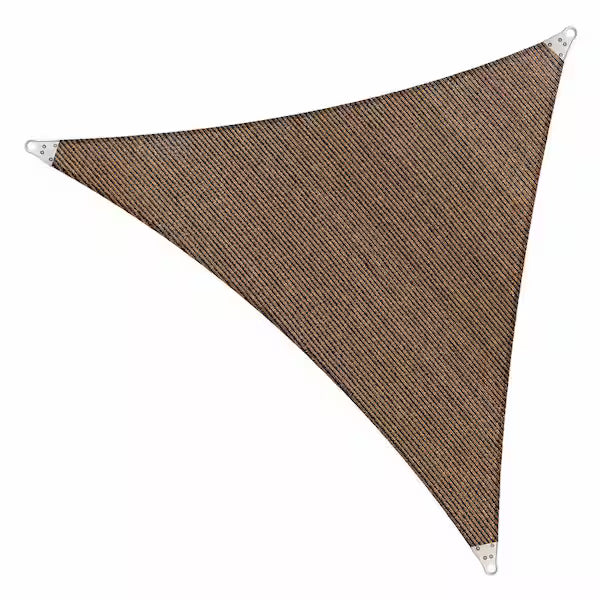Toldo Vela Triangular 16x16x16 Pies – Color Marrón, Protección Solar para Exterior