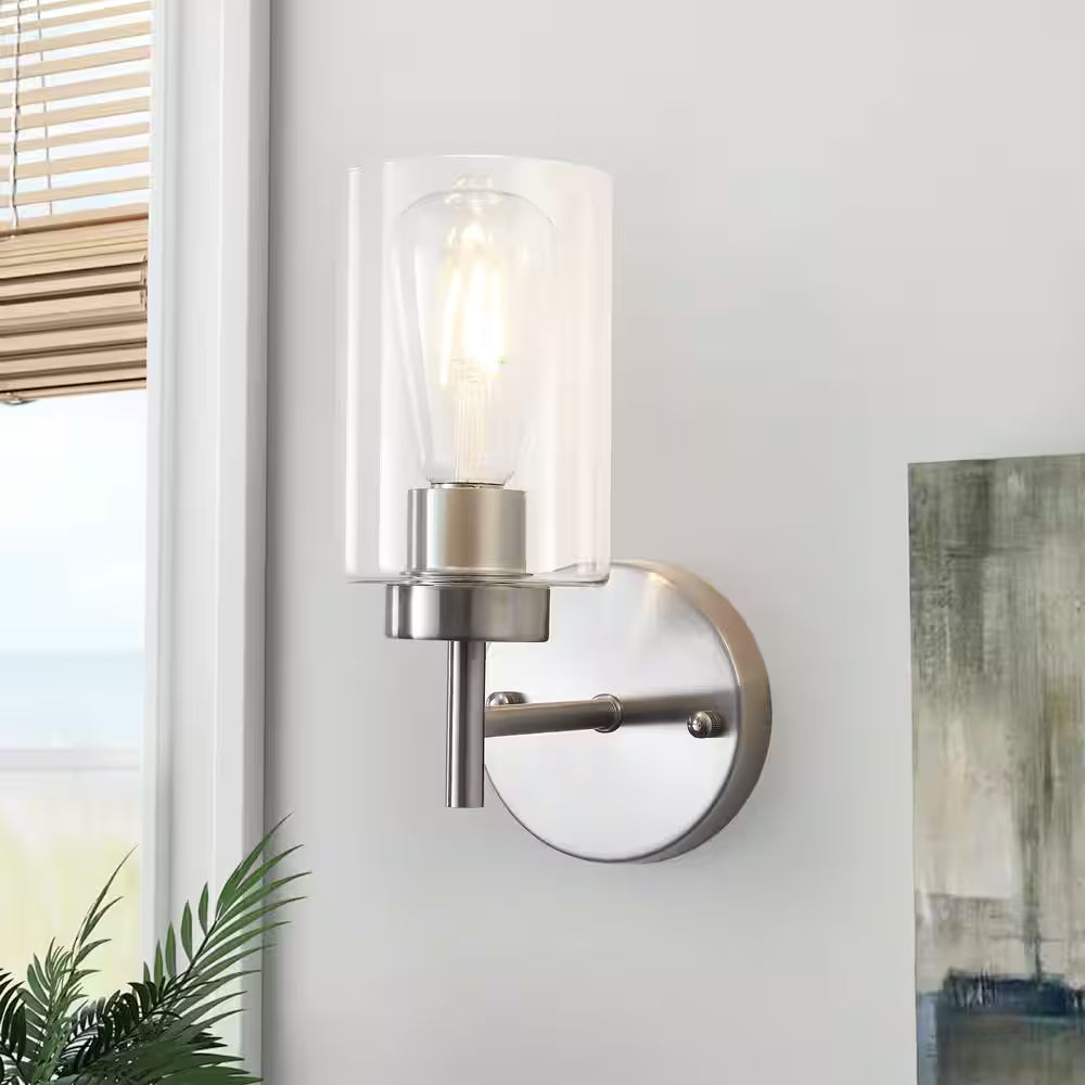 Aplique de Pared Vintage ETONIMERR | Latón Cepillado Dorado | Baño e Interior | Iluminación Decorativa | 1 Unidad