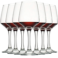 C CREST Set de 7 Copas de Vino 355ml | Cristaleria Transparente Sin Plomo Duradera