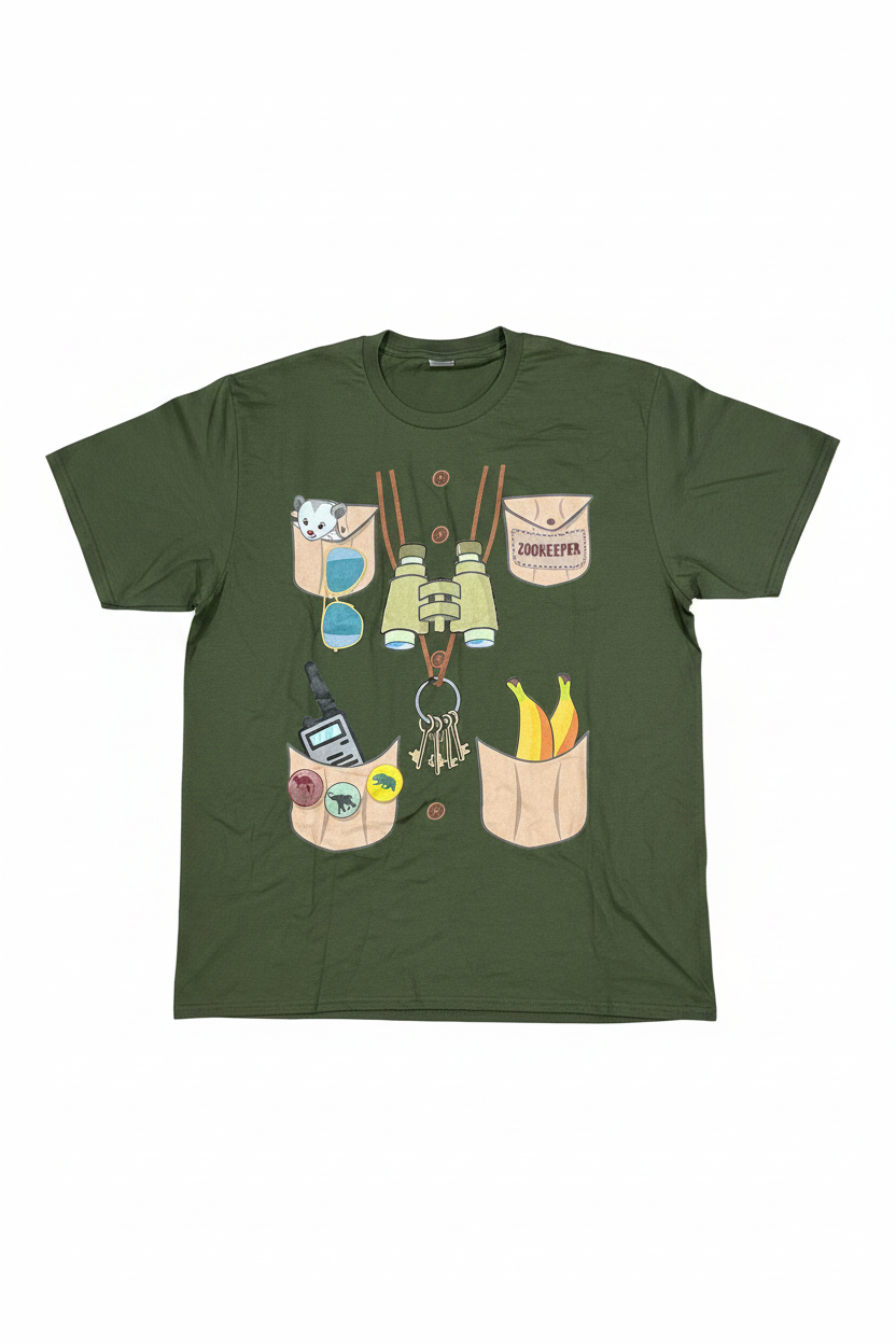 Camiseta Zookeeper flat lay