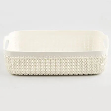 Canasta Curver Knit 7X19X25Cm Crema Plastico
