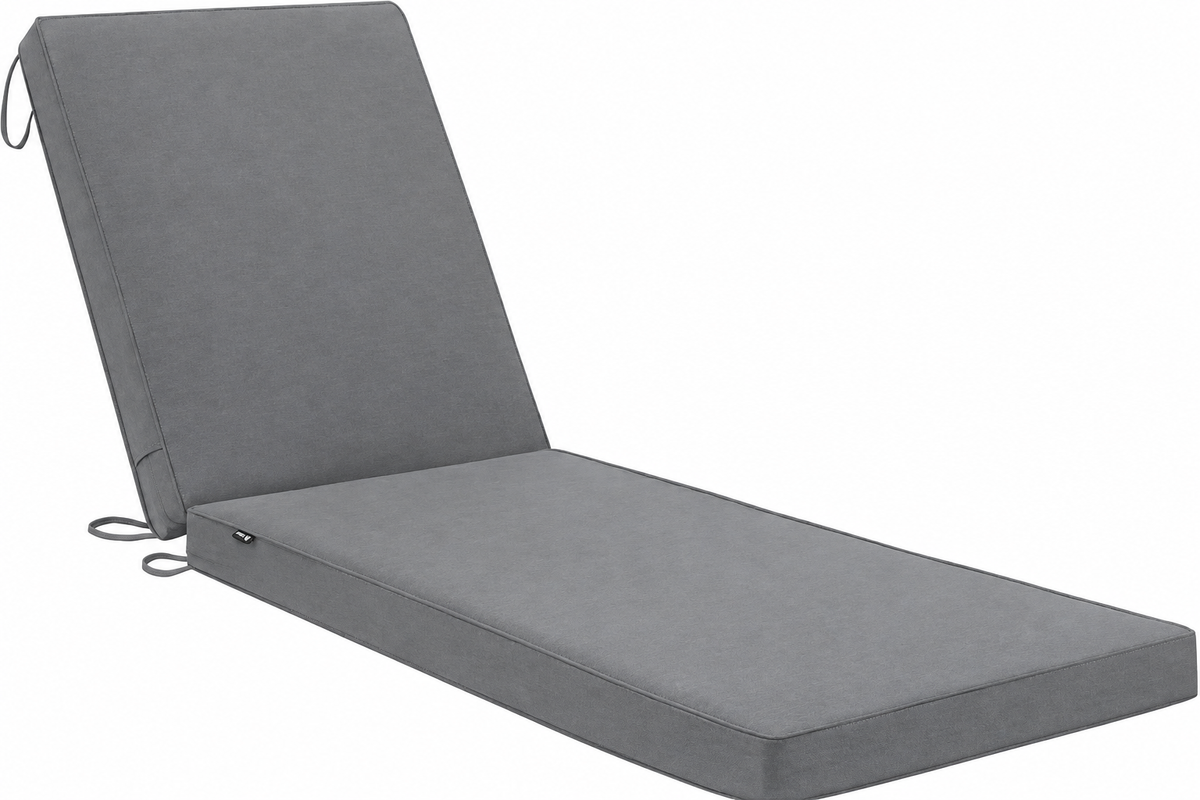 Cojines para tumbonas de exterior Favoyard de 72 x 21 x 3 pulgadas, impermeables y resistentes a la decoloración durante 3 años, con funda extraíble, lazos y cremallera oculta para tumbonas de patio o piscina.