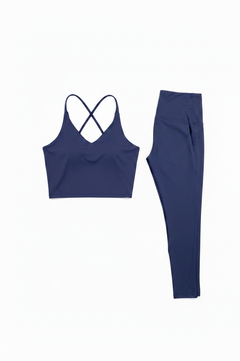 Conjunto Deportivo Azul - Escote Reducido Sin Modelo