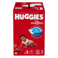 Pañales Huggies Little Snugglers para bebé, talla 3 (7-13 kg), 136 unidades