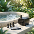 Bomba de agua sumergible con 3 adaptadores y accesorios