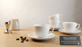 Reallnaive Set x16 Tazas de Espresso y Café en Porcelana Blanca – 16 Piezas | Elegante y Duradero