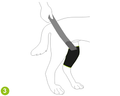 Manga de Recuperación para Perro, Pata Trasera Derecha, Talla M