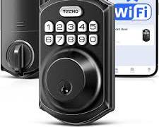 caja de una cerradura inteligente inalámbrica TEEHO TE012W Wi-Fi Smart Lock ( ARTICULO VIENE COMO SE OBSERVA EN LA SEGUNDA IMAGEN )