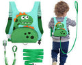 Dr.meter Anti-lost Toddler Harness (modelo dinosaurio verde). Se trata de un sistema de seguridad 3 en 1 para niños pequeños que funciona como arnés chaleco,  ( PRODUCTO VIENE COMO SE MUESTRA EN LA IMAGEN )