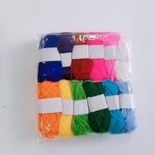 IMAGEN REFERENCIA SOLO DE ALGUNOS COLORES paquete de mini madejas de hilo de tejer acrílico multicolor x13
