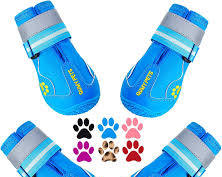 Zapatos para perros QUMY para perros grandes, botas y protectores de patas para perros medianos, ideales para días de nieve en invierno, asfalto caliente en verano, resistentes al agua en climas lluviosos, paseos al aire libre y suelos duros - Opción B