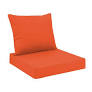 Cojín de exterior MIULEE color naranja quemado, 61 x 61 cm, impermeable y resistente a la decoloración durante 3 años, cojín profundo para asiento y respaldo, ideal para muebles de patio, sillas, sofás y sillones, con asa y correas ajustables.