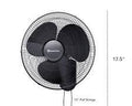 Ventilador Oscilante de Pared de 40 cm (16") Comfort Zone, modelo CZ16W.