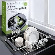 escurridor de platos extensible para el fregadero
