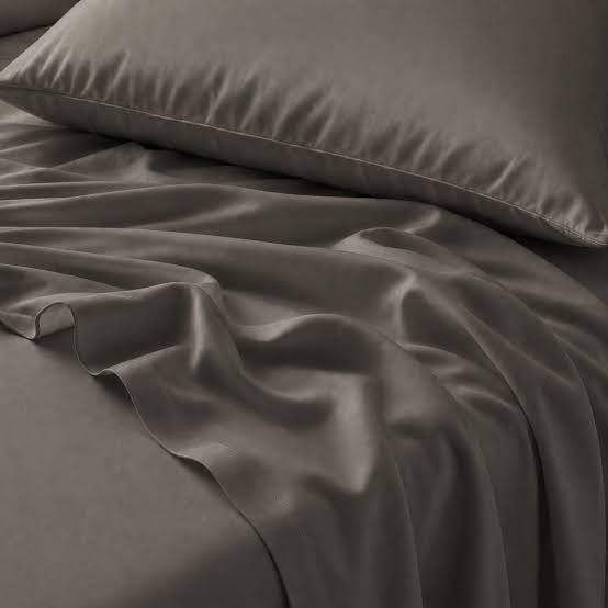 Set de 8 fundas elasticas color gris oscuro para cama (almohadas)