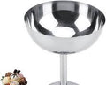 Juego de 6 Copas de Postre / Helado de Acero Inoxidable con Pie Alto,