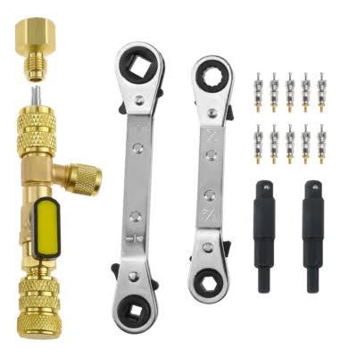 herramientas para el servicio de válvulas e instalación/extracción de núcleos (gusanillos) en sistemas HVAC/R (aire acondicionado y refrigeración)