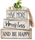 Juego de Bloques de Madera Decorativos con Frases ARTICULO VIENE COMO SE MUESTRA EN LA SEGUNDA IMAGEN