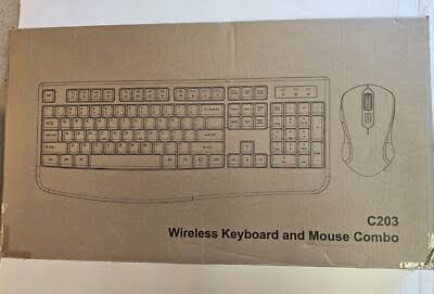 combo de teclado y mouse inalámbrico EDJO Wireless Keyboard and Mouse Combo C203 / TM176G.