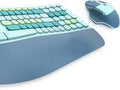 combo inalámbrico de teclado ergonómico y mouse Lomiluskr NOMI, ( ARTICULO VIENE COMO SE OBSERVA EN LA SEGUNDA IMAGEN LOS ACCESORIOS EN LA TERCERA IMAGEN