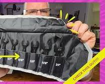 juego de llaves de boca abierta ultra delgadas (Super-Thin Open End Wrench Set) SOLO CONTIENE 8 LAVES )IMAGEN ILUSTRATIVA !