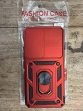 funda protectora de uso rudo (Heavy Duty Armor Case) en color rojo metálico, diseñada específicamente para la serie Samsung Galaxy S25 ULTRA