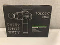 pistola de masaje de percusión TOLOCO EM26, un dispositivo de terapia muscular muy buscado por atletas para aliviar contracturas, mejorar la circulación y acelerar la recuperación del tejido profundo.