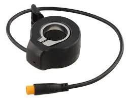 acelerador de pulgar (tipo gatillo) universal modelo 130X para bicicleta eléctrica o scooter eléctrico, equipado con un conector impermeable de tres pines.