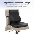 USADO Amxixaun Cojin Lumbar de Espuma Viscoelastica | Soporte de Espalda para Silla de Oficina, Auto y Avion | Alivio de Ciatica, Cadera y Coxis
