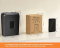 Destructora de papel Bonsaii para uso doméstico, papelera de 3,4 galones, tritura 6 hojas de papel, tarjetas de crédito, grapas y clips, ideal para el hogar y la oficina, con asa portátil (C237-B, nueva versión) #1475