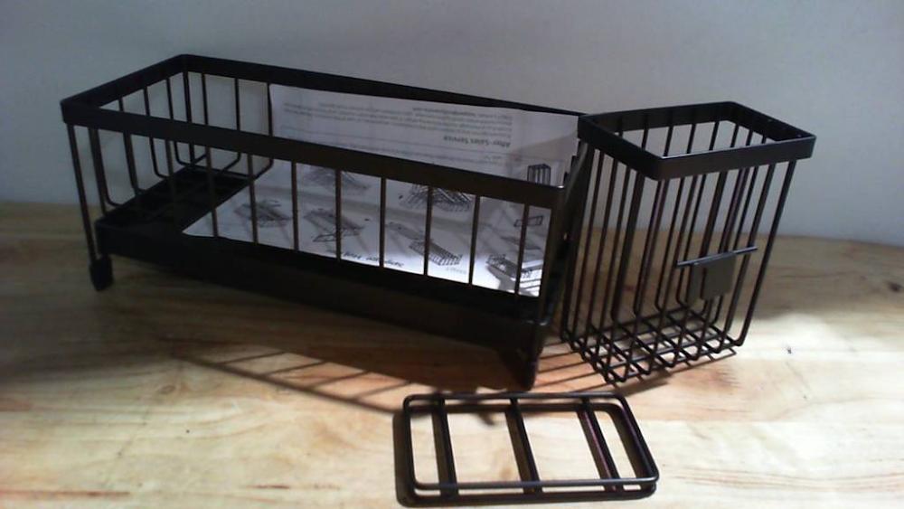 organizador para fregadero de cocina color negro.