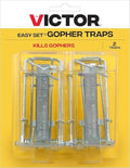 trampas metálicas para taltuzas (gophers) Victor Easy Set Gopher Traps ( ARTICULO VIENE COMO SE OBSERVA EN LA SEGUNDA IMAGEN ( VIENE SELLADO )