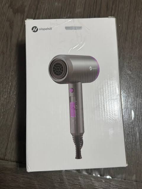 Secador de pelo iónico profesional slopehill, potente secador de 1800 W de secado rápido y bajo nivel de ruido con 2 boquillas concentradoras y 1 difusor para uso doméstico, en salones de belleza y de viaje (negro) #0718