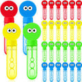 mini tubos burbujeros con diseño animado de monstruitos u ojos saltones articulo viene con 24 piezas asi como se muestra en la segunda imagen