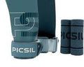 USADO Agarraderas de Fibra de Carbono PICSIL Falcon Grips | Con Muñequeras y Bolsa | Para Barra y Gimnasio Funcional | Aqua G+