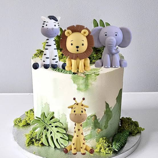 sets de decoración (Cake Toppers) de Safari o Selva Tropical  NOTA : articulo viene igual  como se muestra en la imagen 2
