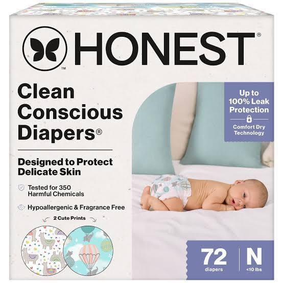 caja de pañales ecológicos e hipoalergénicos The Honest Company (Clean Conscious Diapers). ARTICULO VIENE COMO SE MUESTRA EN LA SEGUNDA Y TERCERA IMAGEN