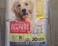IMAGENES ILUSTRATIVAS paquete de pañales desechables premium para perros de la marca Paw Inspired (Ultra Protection Disposable Diapers)