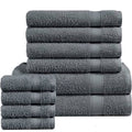 Set de toallas multiuso gris oscuro grande 4, mediana 4 y peque 8