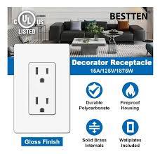 INCOMPLETO, FALTAN 2 TAPAS EN 1 PACK tomacorrientes eléctricos decorativos tipo dúplex 2 packs de 10 cada uno