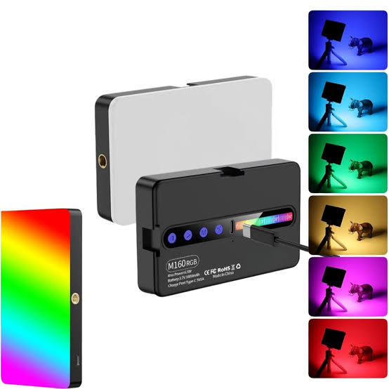 mini panel de luz LED portátil para fotografía y video (Portable LED Video Panel Light), identificado universalmente bajo el modelo M160