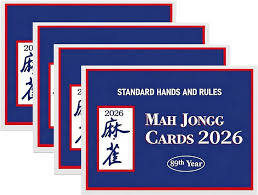 RE RELIURE Cartas de Mahjong Revision 2026 | Letra Grande | Pack de 4