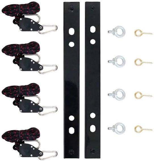 kit de suspensión con correas de trinquete y soportes metálicos ARTICULO VIENE COMO SE MUESTRA EN LA SEGUNDA IMAGEN