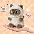 peluche de gato siamés de diseño redondeado (estilo Kawaii)