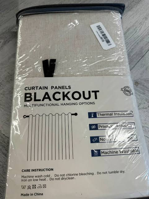 paneles de cortinas Blackout (opacas) de textura tipo lino,