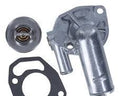termostato automotriz completo con su toma de agua o carcasa metálica de aluminio (Engine Coolant Thermostat Housing Assembly).