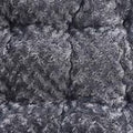 cojín para silla capitoné de piel sintética (Tufted Faux Fur Chair Pad) en color gris oscuro o carbón