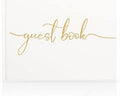 libro de firmas blanco con letras en dorado