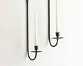 candelabro de metal negro  (Metal Candelabra). DE DOS PIEZAS