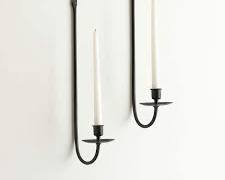 candelabro de metal negro  (Metal Candelabra). DE DOS PIEZAS